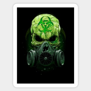 skull biohazard Sticker